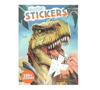 Depesche 13243 Dino World Number Sticker - Livre d'autocollants avec 16 pages pour créer des motifs de dinosaures par numéros, y compris 8 feuilles d'autocollants