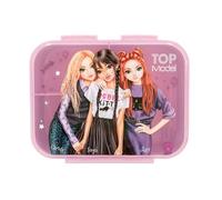 Depesche 13257 TOPModel Rebel Kitty - boîte à goûter en Violet, avec Motif de modèle et Dessin de Léo, boîte à déjeuner avec 3 Compartiments et Couvercle Transparent