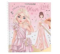 Depesche 13583 TOPModel Create Your Glam Look - Livre de coloriage de 36 pages pour créer des tenues, avec 6 planches d'autocollants
