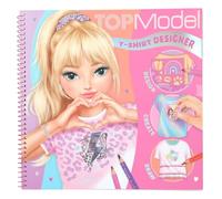 Depesche 13585 TOPModel T-Shirt Designer - Kit de coloriage avec 60 pages pré-imprimées pour créer des T-shirts, y compris 2 feuilles de stickers, un pochoir et des coloriages