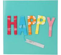Depesche 13593.28 Paper Love Carte de vœux d'anniversaire pliante avec inscription assortie et designs colorés, sans texte à l'intérieur, carte pliante avec enveloppe