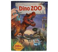 Depesche 13606 Create your Dino Zoo - livre d'autocollants avec 24 pages pré-imprimées pour créer des motifs de dinosaures, avec plus de 200 autocollants