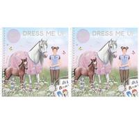 Depesche 13743 Miss Melody - Livre d'autocollants Dress Me Up avec 24 Pages de Motifs de Chevaux à décorer, avec 11 Pages d'autocollants d'accessoires (Lot de 2)