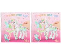 Depesche 13749 Ylvi Dress Me Up - Livre d'autocollants avec 24 Pages de Motifs de Licorne à décorer, y Compris 11 Feuilles d'autocollants (Lot de 2)