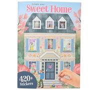 Depesche 13806 Create Your Sweet Home - Livre d'autocollants avec 24 Pages pour décorer différentes pièces, Plus de 420 Autocollants Inclus