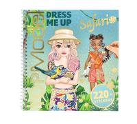 Depesche 13831 TOPModel - Livre d'autocollants Dress Me Up Safari, avec 24 Pages de Motifs de mannequins animaliers à Personnaliser, Comprenant 11 Feuilles d'autocollants