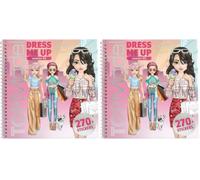 Depesche 13832 TOPModel Dress Me Up - Livre d'autocollants « Shopping Tour », avec 24 Pages de Motifs de mannequins à Personnaliser, Comprenant 11 Feuilles d'autocollants (Lot de 2)