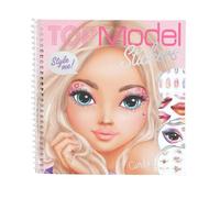 Depesche 13984 TOPModel Face Dress Me Up - Livre d'autocollants avec 24 Pages de Portraits de mannequins à décorer, avec 7 Pages d'autocollants d'accessoires