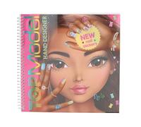 Depesche 14000 TOPModel Hand Designer - Livre de coloriage avec 46 Pages préimprimées pour créer des Motifs de mannequins, Comprenant 3 Feuilles d'autocollants