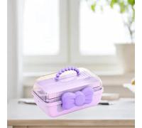 Depisuta Boîte de Rangement de Bureau à 3 Niveaux avec Couvercle Transparent, Conteneur D'organisation de Bureau Multi-grilles de Grande capacité pour Jouets et Autocollants de Filles, Boîte de