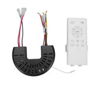 Depisuta Kit de télécommande Universelle pour Ventilateur de Plafond, contrôle Longue portée, Mini-récepteur de Remplacement en ABS, 6 Vitesses, minuterie, télécommande sans Fil