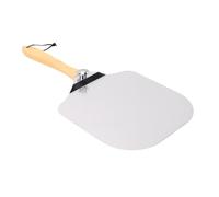 Depisuta Pelle à Pizza en Alliage D'aluminium, 12 Pouces | Alliage D'aluminium Antirouille, Poignée en Bois Amovible, Légère, Face Large pour Gâteaux à Pizza, Poignée Ergonomique