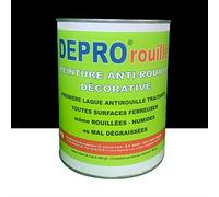 Deproma Peinture anticorrosion - Peinture pour Fer - Glycéro Antirouille - Sans sous-couche directe sur rouille - 2.5kg (Noir mat)