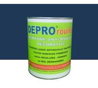 DEPROMA - Peinture professionnelle glycéro Fer Antirouille métaux 1KG - RAL 5003 bleu saphir