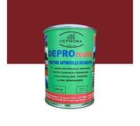 DEPROMA | Peintures glycéro | fer antirouille métaux | 200gr | Protection contre la rouille - Brun rouge - RAL 8015