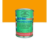 DEPROMA | Peintures glycéro | fer antirouille métaux | 200gr | Protection contre la rouille | peinture ferronerie - JAUNE SECURITE - RAL 1028