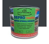 DEPROMA | Peintures glycéro | fer antirouille métaux | 500g | Protection contre la rouille - Gris - RAL 7016