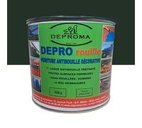 DEPROMA | Peintures glycéro | fer antirouille métaux | 500g | Protection contre la rouille - Vert foncé