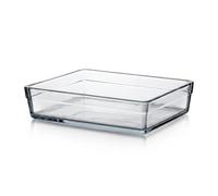 Der-Porzellan-Laden by Pasabahce Borcam Plat à four carré 28 x 28 x 6 cm, plat à gratin en verre cristal, passe au lave-vaisselle