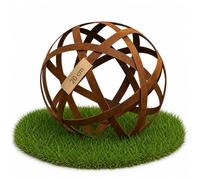 Der-Porzellan-Laden Rostdeko Boule décorative de jardin en métal, aspect rouille Ø 20 cm, marron, durable et résistante aux intempéries