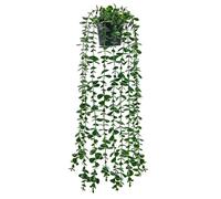 Der Rose Plante artificielle suspendue - 63 cm - Eucalyptus artificiel - Décoration pour salon, couloir, chambre à coucher, salle de bain