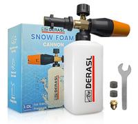 DERASL Lance à Mousse 1LCompatible avec Karcher K2-K7 - Buse Réglable, Lance à Neige pour Lessive Auto, Accessoire Buse 1.1mm et Filtre Maille