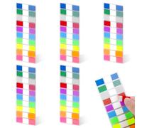 DERAYEE 1000 Pièces Marque Page Adhesif, Post It Livre, Onglets d'Index | Matière PET Transparent, 10 Couleurs Vives Assorties, Annotation et Repérage, Fourniture Scolaire et Bureau