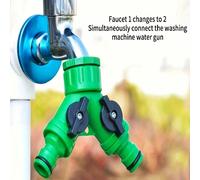 Dérivateur d'eau en forme de Y 1/2" à 3/4", répartiteur de tuyau, adaptateur de robinet de jardin 1-vers-2, distributeur d'eau avec vanne, convient pour les pistolets d'arrosage et les robinets de mac
