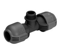 Dérivation en T mâle Gardena : raccord pour arroseurs escamotables, 25 mm x 3/4 Pouce, technologie de raccordement Quick&Easy (2787-20)