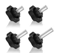 DERJDISF Vis - Set Di 48 Vis m8 De Pouce, Étoile en Plastique Moletées Bouton, Vis Hexagonales avec Écrous Hexagonaux, Recharges Faciles à Retirer (4 Tailles Différentes)