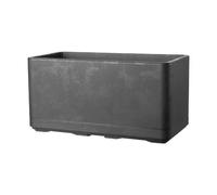 Deroma Jardinière Muret Cosmo – Anthracite avec réserve d'eau, roulettes – 78 cm
