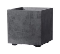 DEROMA Pot de fleurs Cube Millennium R - 25 x H25 cm - Anthracite - A réserve d'eau