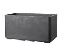 Deroma Jardinière Muret Cosmo - 78 X H39 Cm - Anthracite - A Réserve D'eau - Roulettes Blanc