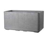 DEROMA Jardinière Muret Cosmo - 78 x h39 cm - Ashgrey - A réserve d'eau - Roulettes