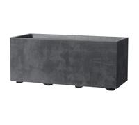 Deroma Jardinière Muret Millennium R 59×25×H25 cm Anthracite à réserve d'eau