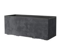 DEROMA Jardinière Muret Millennium R - 99 x h39 cm - Anthracite - A réserve d'eau - Roulettes
