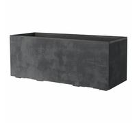 Deroma Jardinière Muret Millennium R 99 x h39 cm Anthracite Réservoir d'eau Roulettes