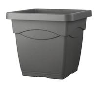 DEROMA Pot de fleurs carré Day R anthracite - 38 x H33,5 cm - Gris anthracite
