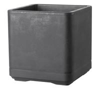 Deroma Pot de fleurs cube Cosmo – 38 cm, avec réserve d'eau et roulettes – Anthracite
