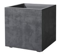 Deroma Pot de fleurs Millennium R anthracite à réserve d'eau 39 x 39 cm