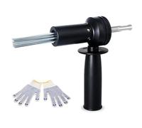 Dérouilleur à aiguilles, embout de détartreur d'aiguille avec 18 aiguilles en acier de dureté 3 mm, embout marteau électrique pour enlever la rouille, nettoyage du béton, maçonnerie, perçage, surfaces