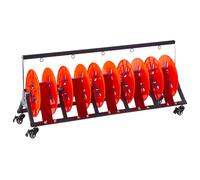 dérouleur de câble Porte-Bobine Électrique avec Poulies - Support De Bobine De Fil en Acier Au Carbone Robuste, Étanche - Distributeur De Bobine De Fil Pliable pour Électriciens(5 reels)