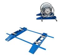 Dérouleur de câble robuste, support pour touret de câble | Capacité de 3 000 kg, Largeur réglable, dérouleur de câble en acier pour tourets de 30 à 120 cm de diamètre(3t 1.5m)