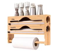 Dérouleur de Film Alimentaire | Distributeur De Film Avec Coupeur | Boîte De Coupe Murale Organisateur Pour Film Alimentaire Cuisine, Garde-Manger , Grill À Domicile, Armoire De Stockage,