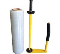 Dérouleur de film étirable pour emballage, film étirable 500 mm x 150 m 23 my inclus – Dérouleur manuel professionnel ergonomique pour film étirable, adapté à une largeur de film de 30 à 50 cm – Dérou
