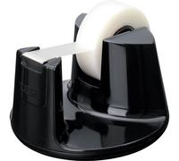 Tesa 53828 Dérouleur de Table Compact + Tesafilm Rouleau Invisible 33m x 19mm, noir