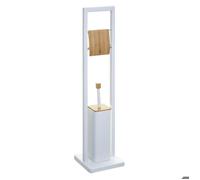 jja Brosse WC et Dérouleur Natureo Blanc Metal et Bambou