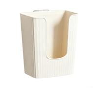 Dérouleur Mural pour papier Essuie-tout Perçage Boîte de Rangement Cuisine Transparente Design Élégant 14,5x8,5x13cm(Creamy White)