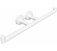 Dérouleur papier double mural WHITE en laiton blanc 38,5 x8,5 x5,5cm