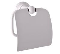 Dérouleur papier toilette rétro MORAVA en laiton blanc 13,65x 7,85 x14,55 cm